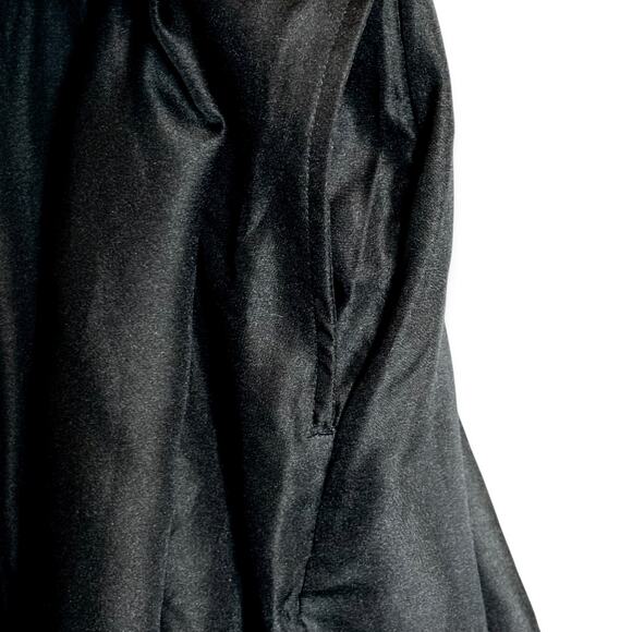 Abercrombie & Fitch Black Ruched Chiffon Empire Whimsigoth Babydoll Mini Dress M - Picture 5 of 11